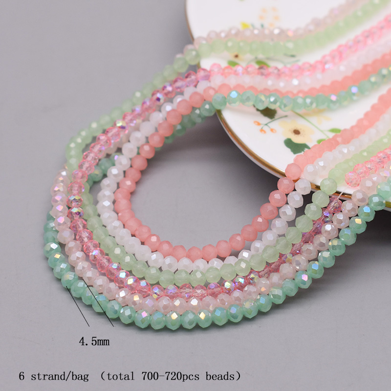 4mm Color scheme 6 strand/bag  - Glass Seed Beads 2Mm Jewelry Making 评论和价格