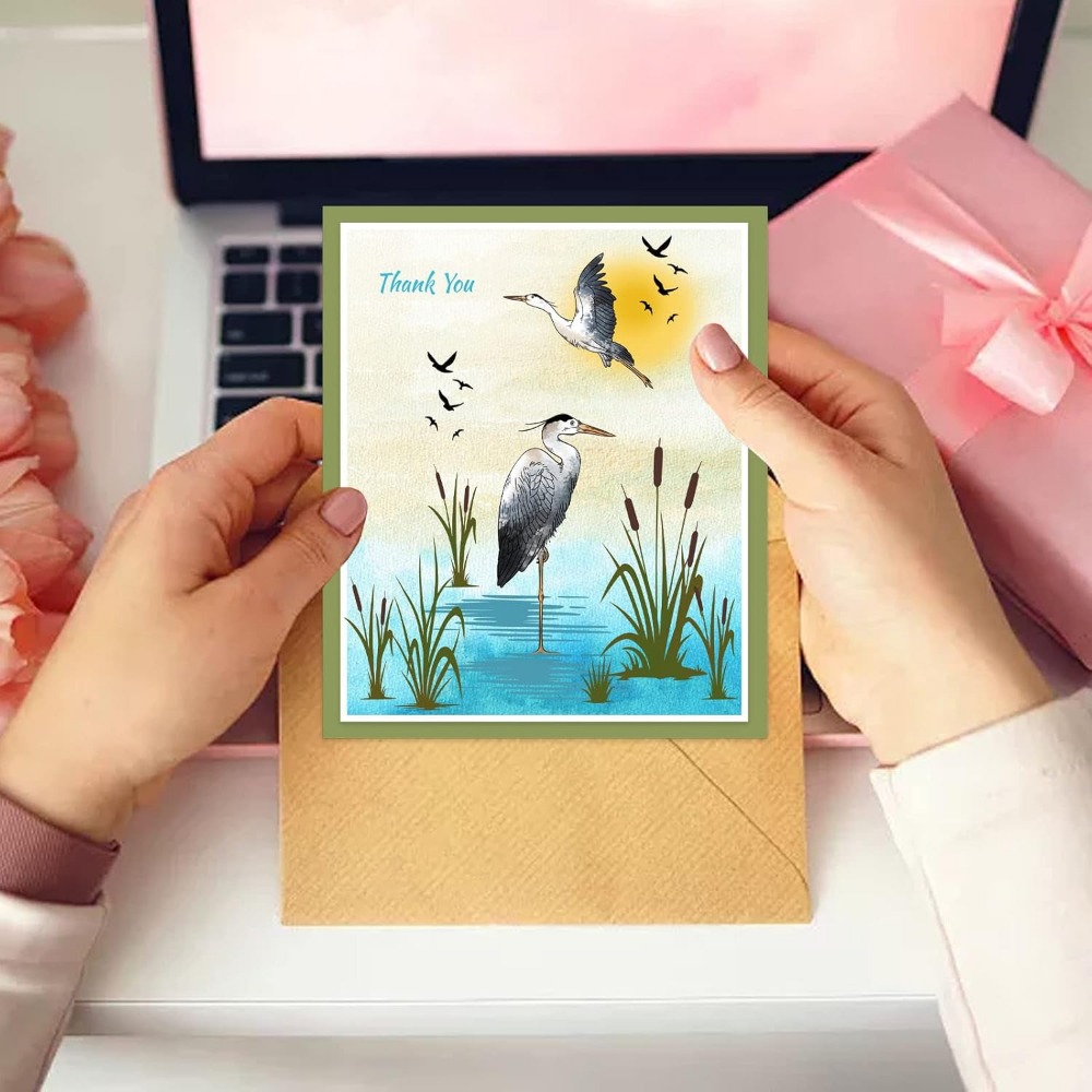 Heron Clear Stamps Wetland Sil - Clear Silicone Stamps For Card Making 评论和价格