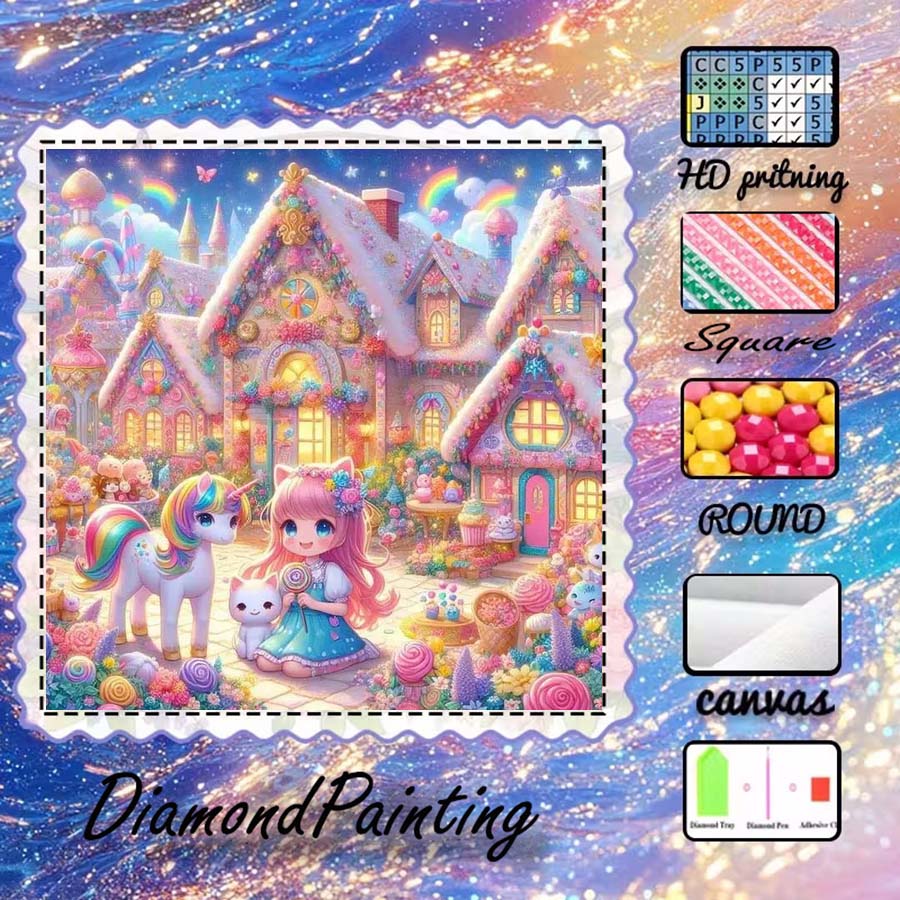 1 piece 5D DIY flocking cloth, - 5D Diamond Painting Kit Full Drill 评论和价格