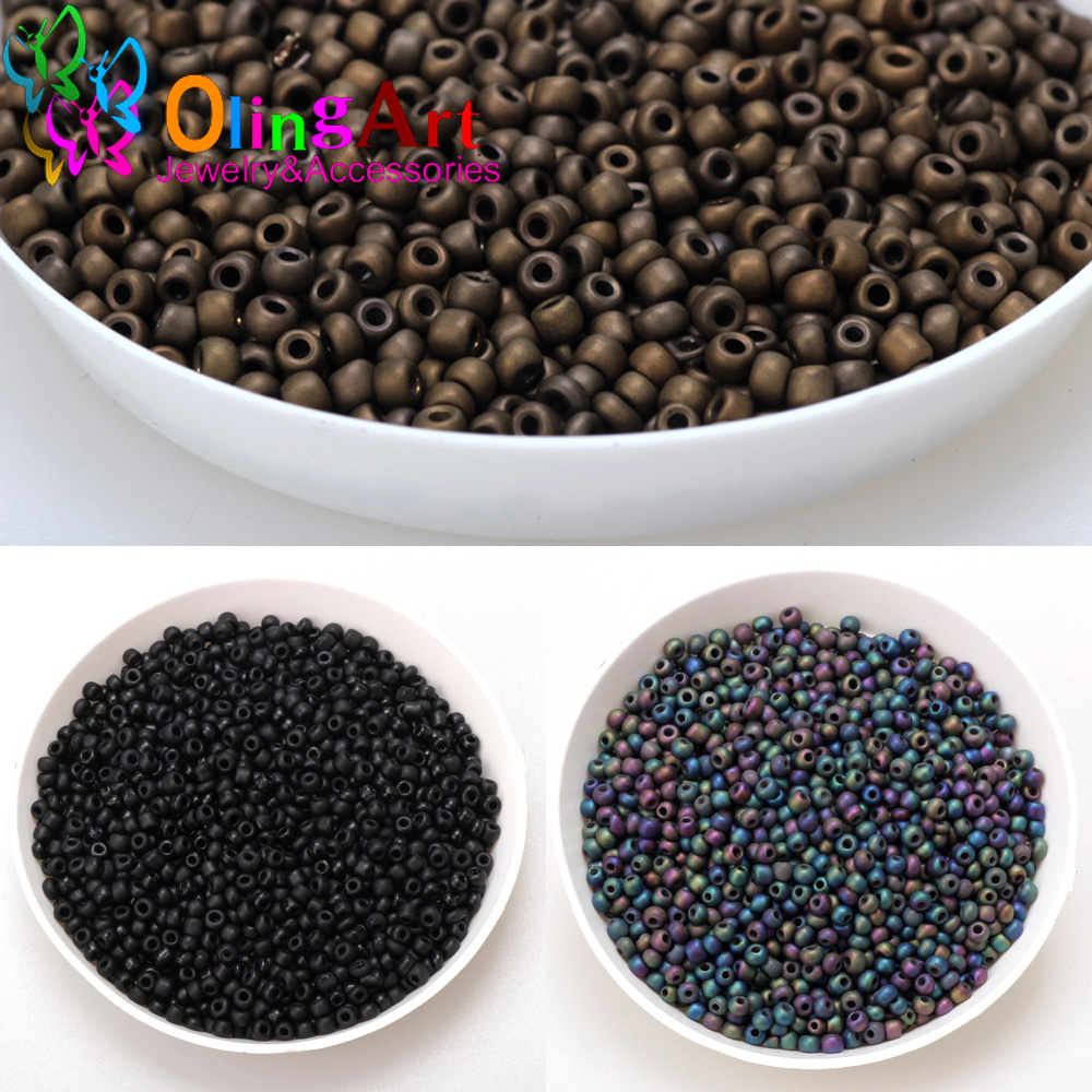 2mm 3mm 4mm Plating Matte Colo - Glass Seed Beads 2Mm Jewelry Making 评论和价格