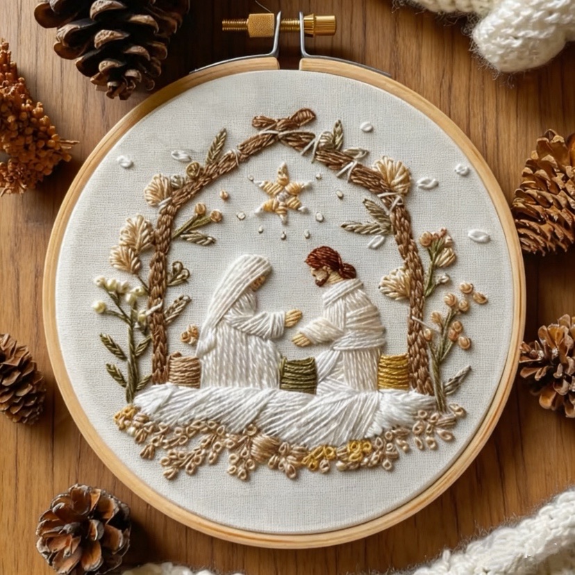 Jesus Birth Christmas Embroide - Cotton Embroidery Thread Skeins 评论和价格