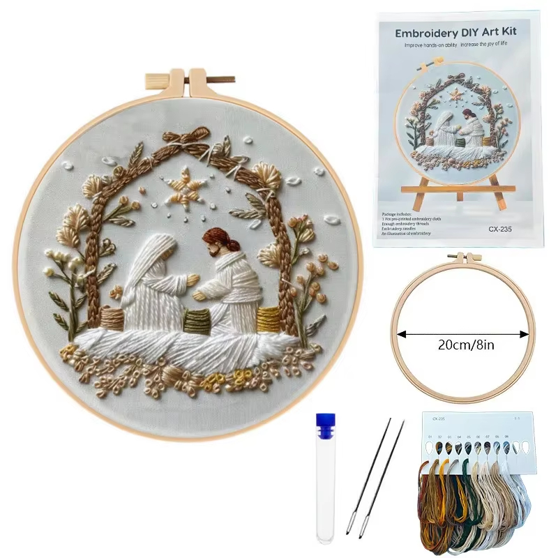 Jesus Birth Christmas Embroide - Cotton Embroidery Thread Skeins 评论和价格