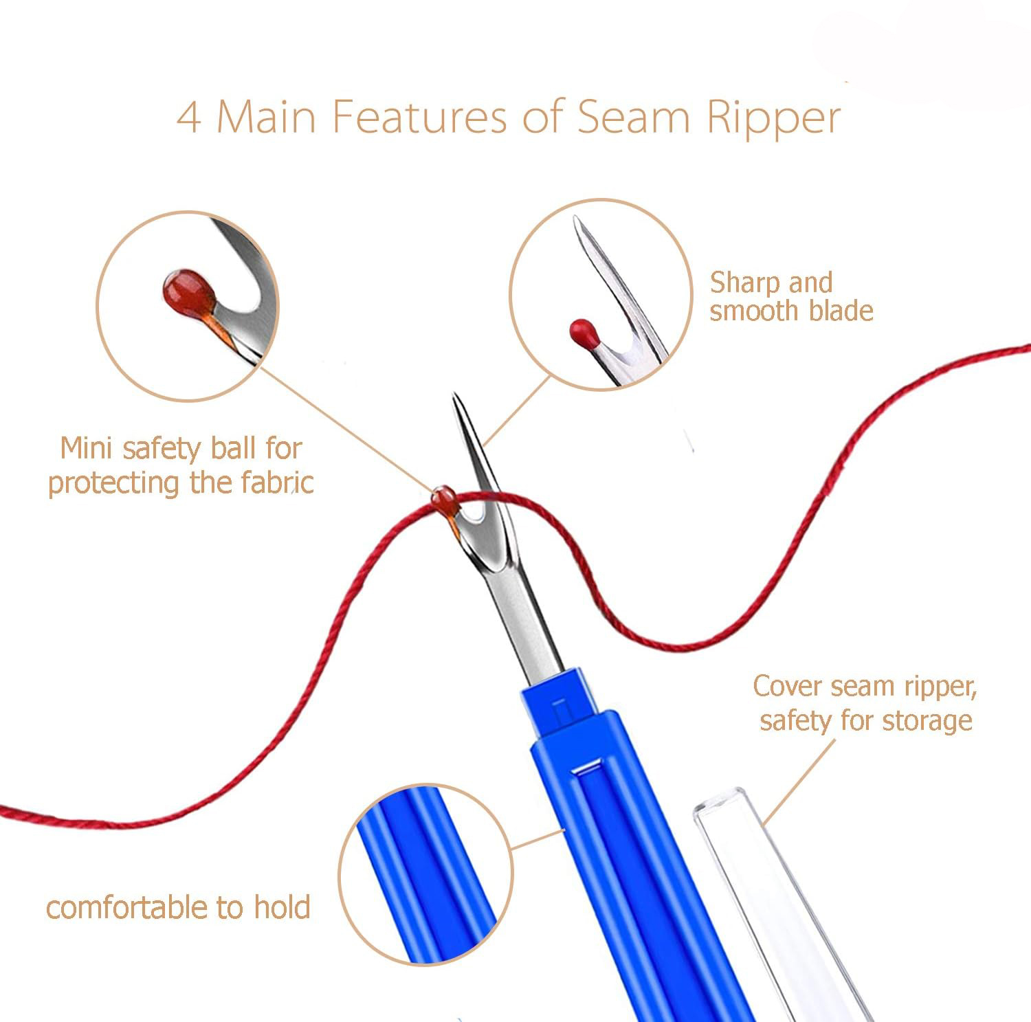 Sewing Seam Ripper Kit  Sewing - Cotton Embroidery Thread Skeins 评论和价格