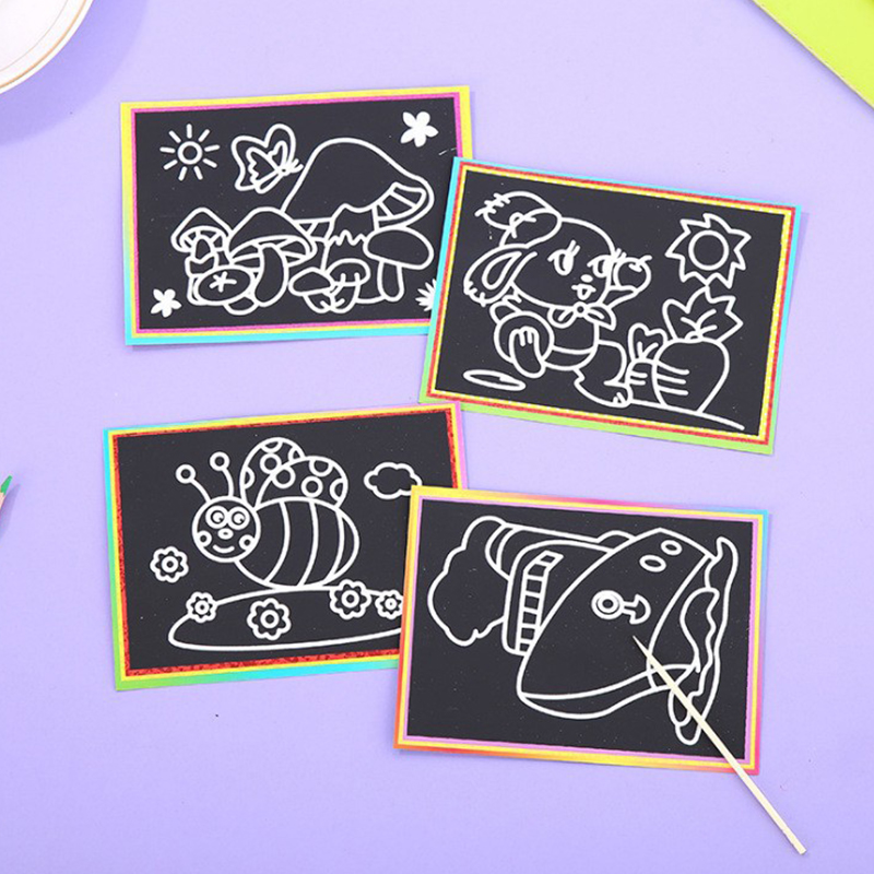 10Sheets Scratching Painting P - Painting Supplies 评论和价格