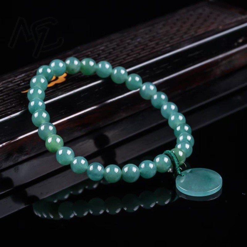 Natural Jadeite Blue Water Not - Beading 评论和价格