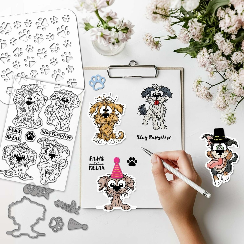 Comic Dog Clear Silicone Stamp - Clear Silicone Stamps For Card Making 评论和价格