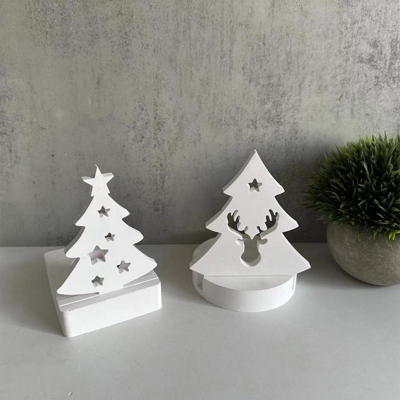 Christmas Tree Candle Base Sil - Silicone Epoxy Resin Molds Set 评论和价格