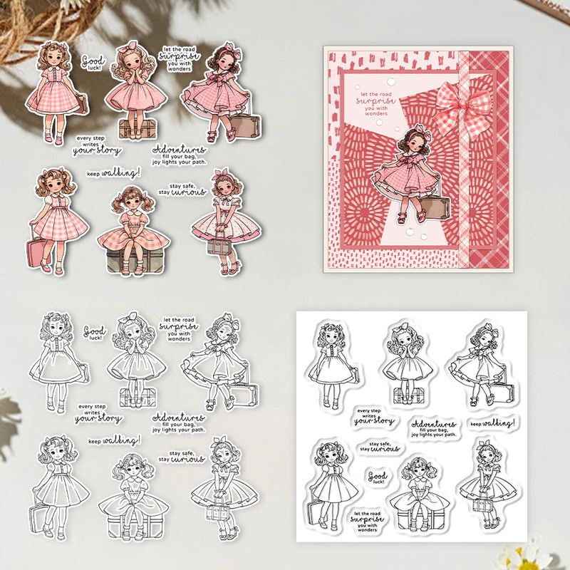 Suncraft Lovely Traveling Litt - Clear Silicone Stamps For Card Making 评论和价格