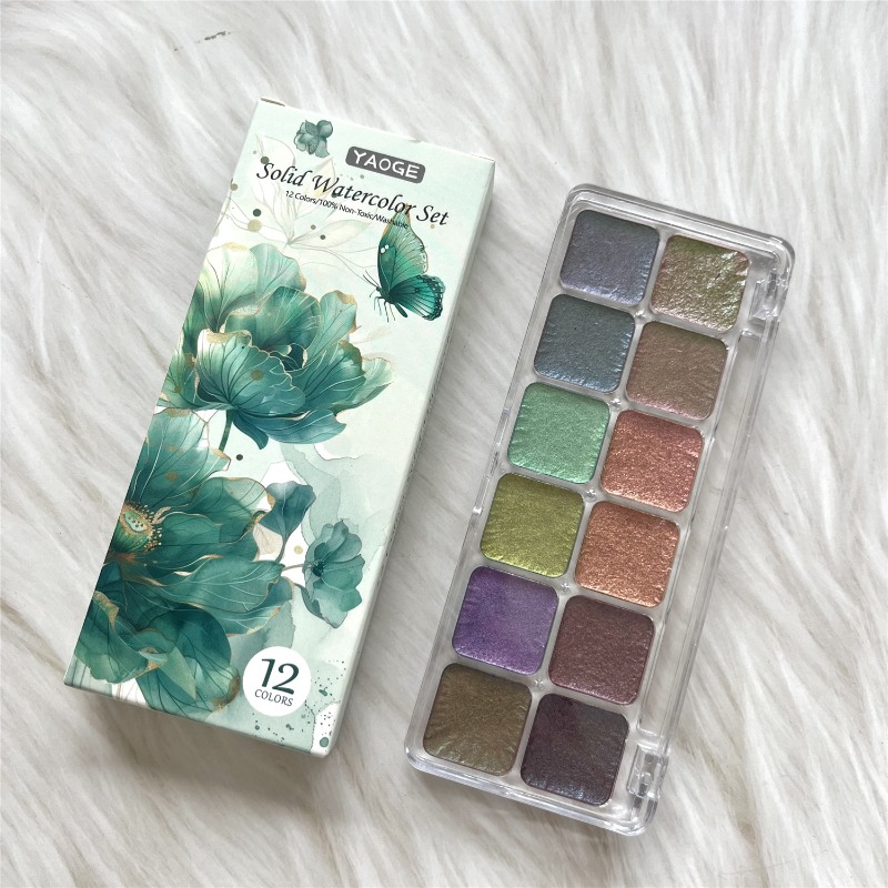 Chameleon Solid Watercolor Pai - Watercolor Paint Set Solid Pigment 评论和价格