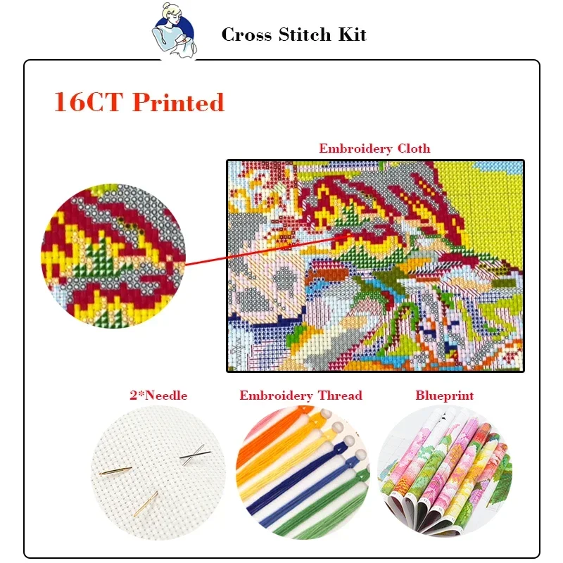 Joy Sunday Cross Stitch Kit Ap - Cotton Embroidery Thread Skeins 评论和价格