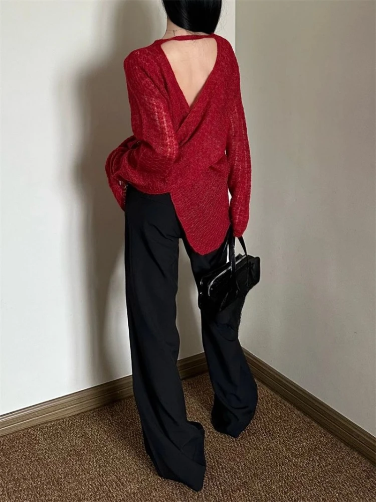 Y2K See-Through Knitted Women' - Embroidery 评论和价格